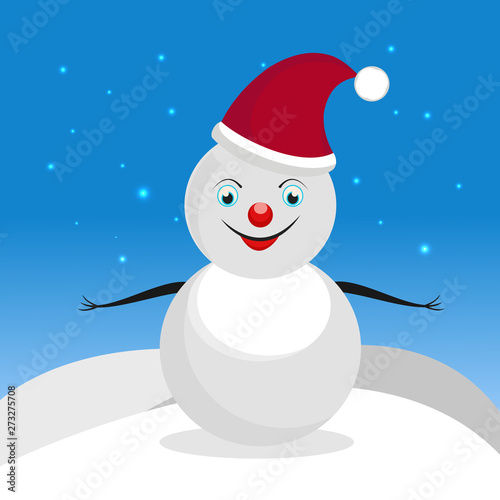 Concept of Christmas celebration with snowman.