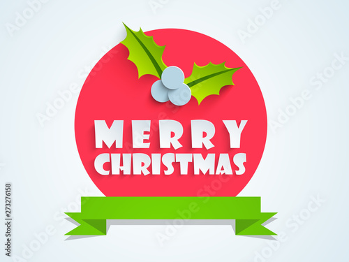 Tag, sticker and label for Merry Christmas.
