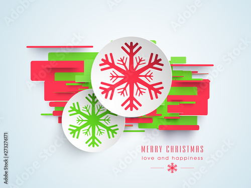 Tag, sticker and label for Merry Christmas.