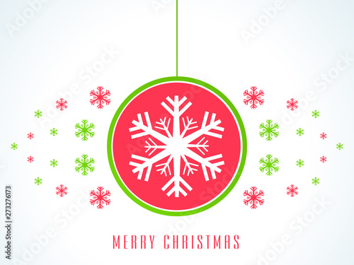 Poster, sticker or label for Merry Christmas.