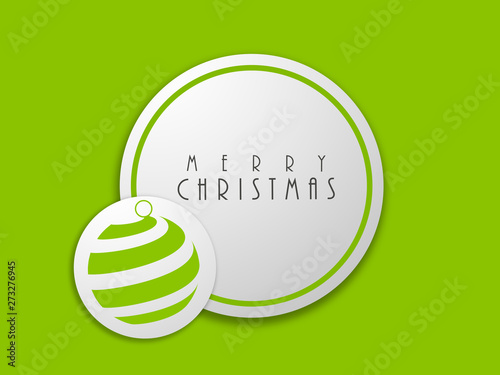 Merry Christmas tag, sticker or label.