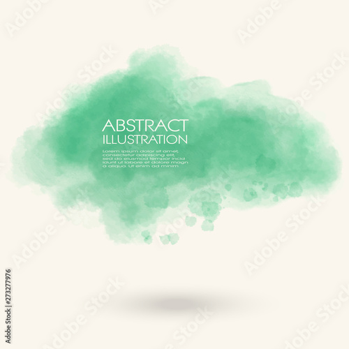Green water color splash. soft abstract background.