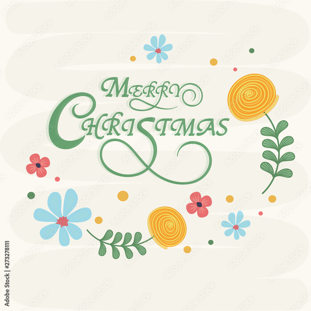 Greeting card design for Merry Christmas celebrations.