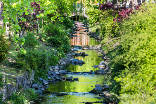 colorful park river background