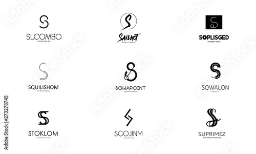S Letter Alphabetic Logos 2