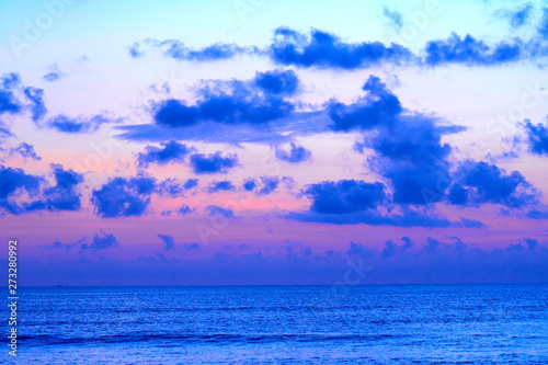 Clouds after the sunset. Spectacular nature background. Bali.