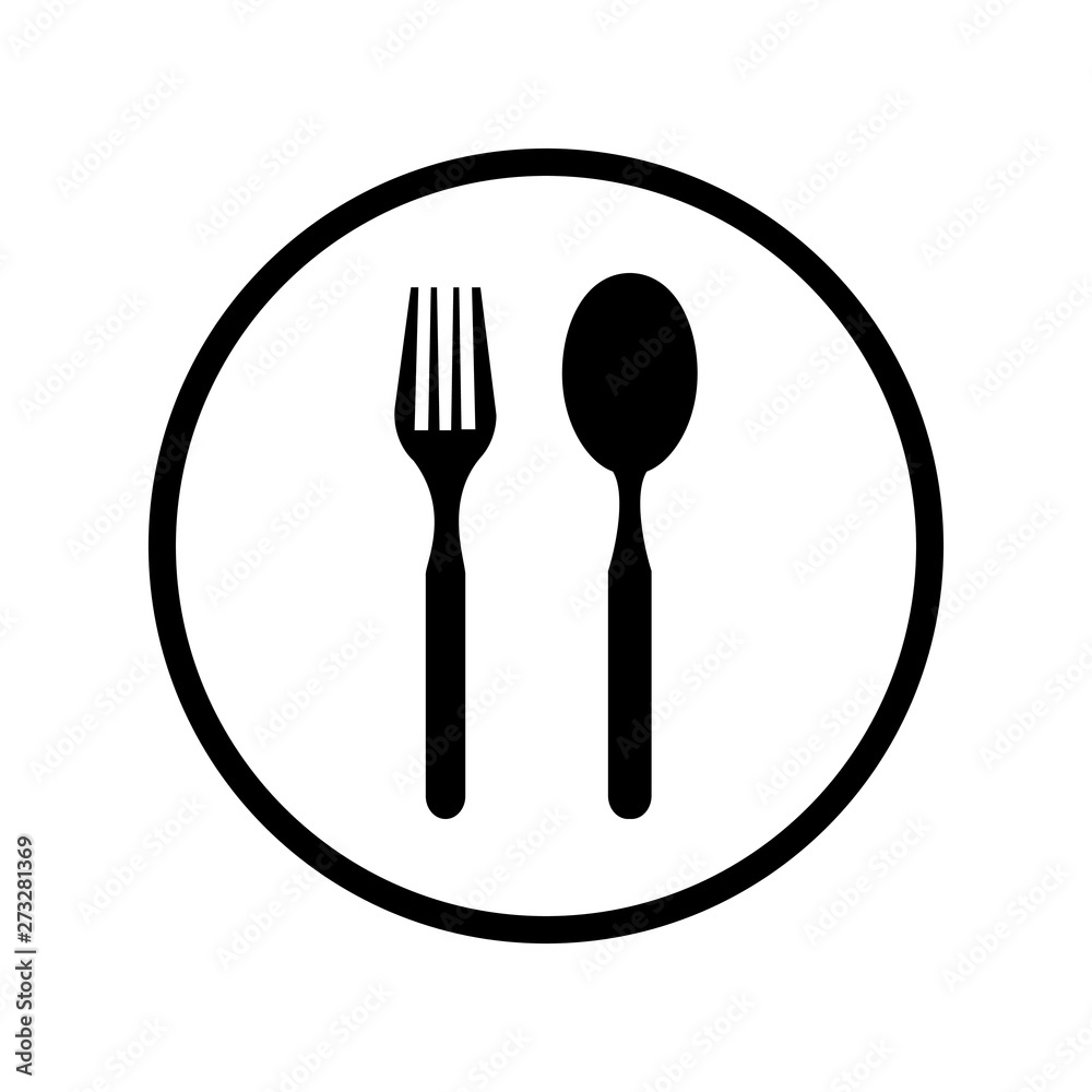 Plate icon, fork and spoon vector icon. Plate, fork and spoon illustration symbol. Plate icon, fork and spoon vector icon. Plate, fork and spoon illustration symbol.