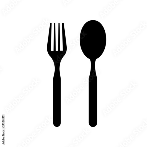 Plate icon, fork and spoon vector icon. Plate, fork and spoon illustration symbol.