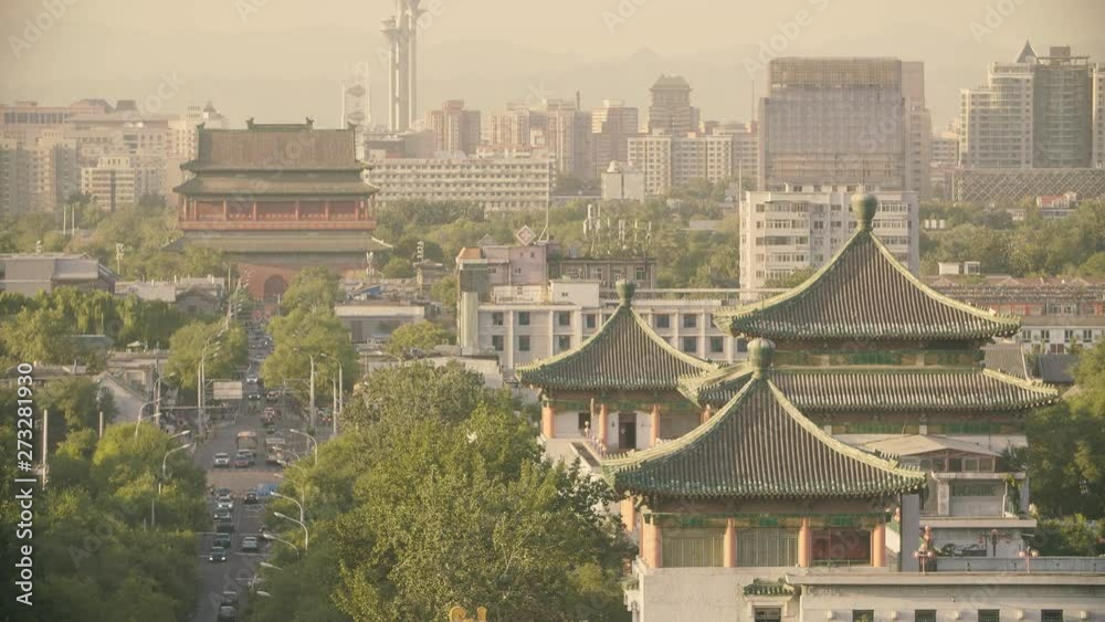 Beijing cityscape panorama traditional houses Beijing cityscape panorama traditional houses