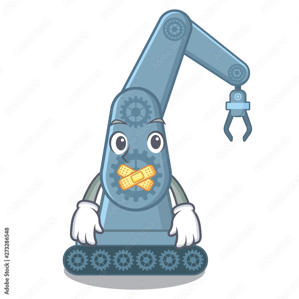 Silent toy mechatronic robot arm cartoon shape Stock Vector | Adobe Stock