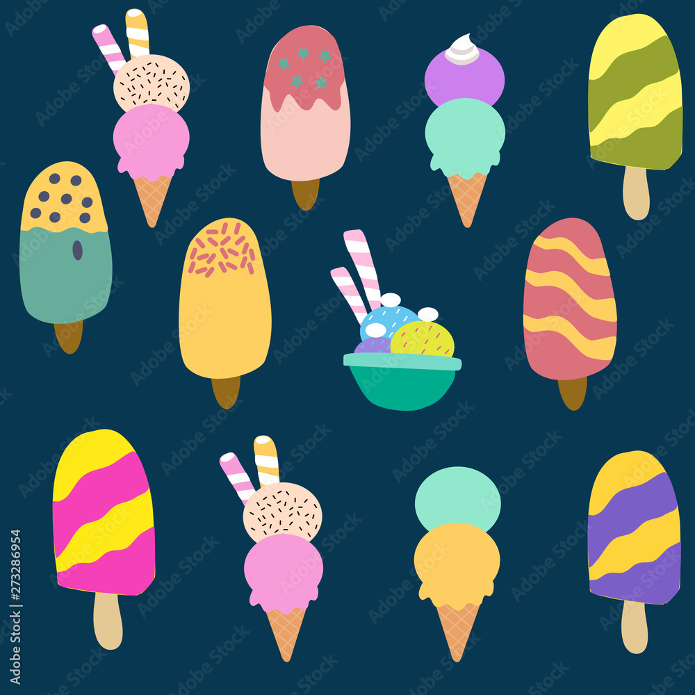ice cream vector illustrations ice cream vector illustrations