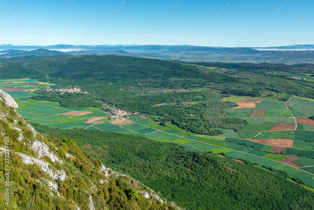 Panoramic view from San Tirso mountain, Alava, Spain Panoramic view from San Tirso mountain, Alava, Spain