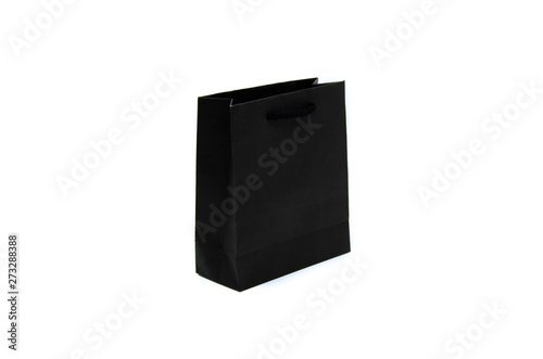 Black Paper Bag isolated on white background