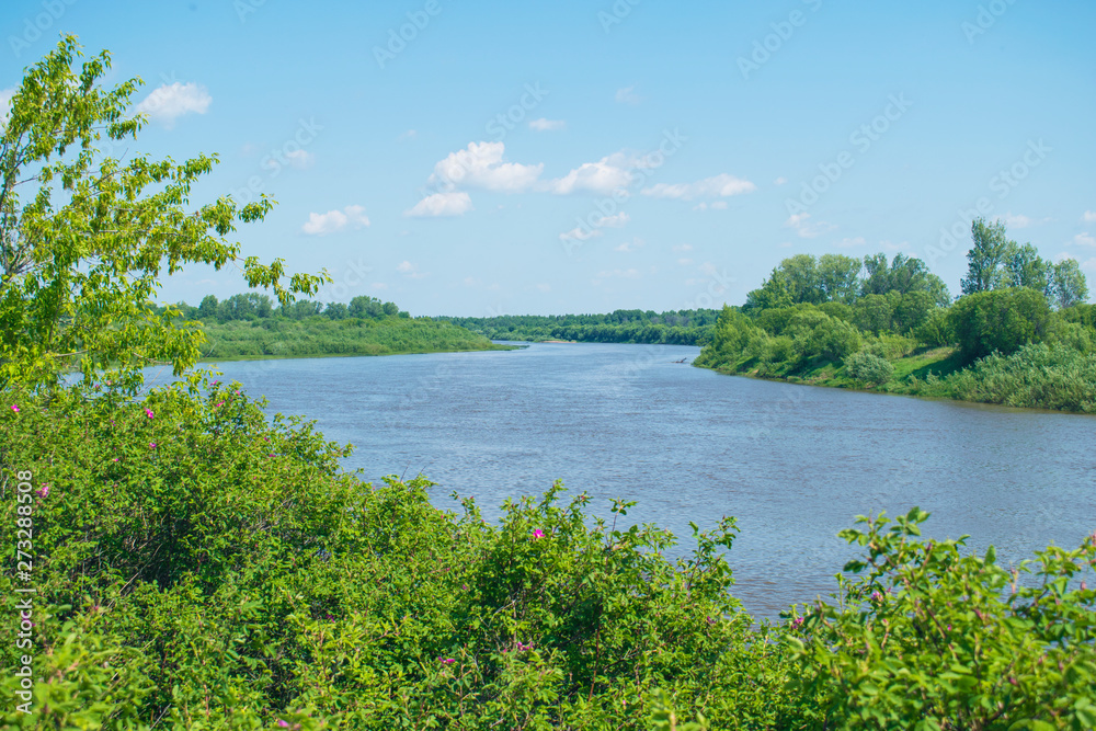 Landscape of Russian nature. Beautiful river in summer. Landscape of Russian nature. Beautiful river in summer.
