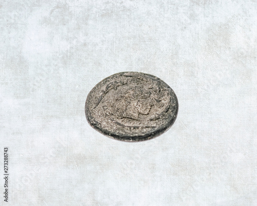 Old Roman coin from 5th century BC