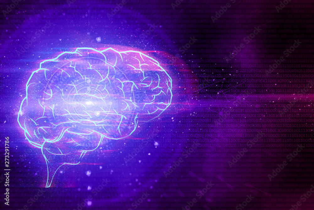 brain ai technology, plexus and science, abstract futuristic universe cyber network server online, background illustration 3d rendering, robot micorchip system brain ai technology, plexus and science, abstract futuristic universe cyber network server online, background illustration 3d rendering, robot micorchip system