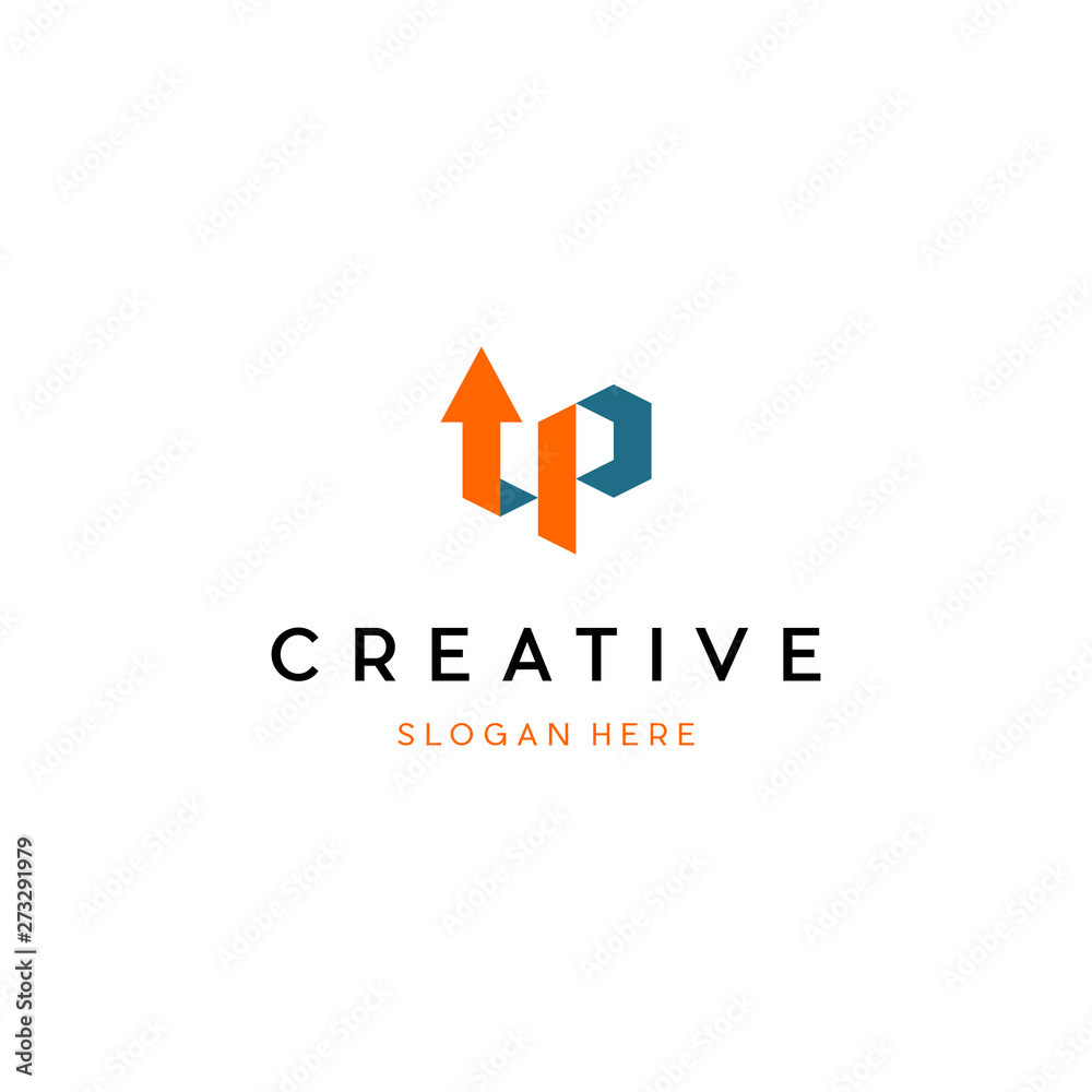 Sign logo up arrow in word, vector up arrow, u p up initial arrow logo design vector template Sign logo up arrow in word, vector up arrow, u p up initial arrow logo design vector template