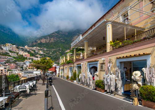  Street view in  Positano, Amalfi Coast, Italy.