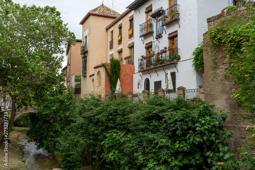 Fototapeta Naklejka Na Ścianę i Meble -  paseando por las hermosas calles de la ciudad de Granada, España