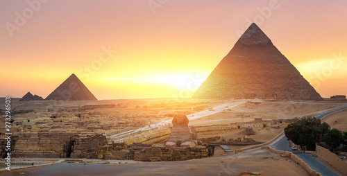Sphinx in desert of Cairo