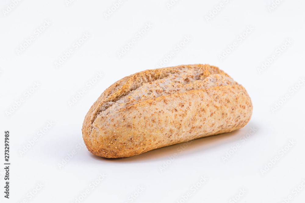 homemade white bread with cereals. Isolated over white background homemade white bread with cereals. Isolated over white background