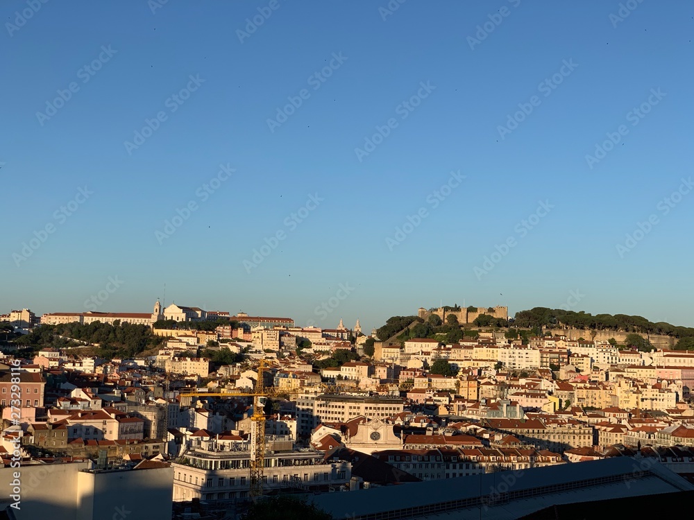 panoramic view  of Lisbon, Portugal 