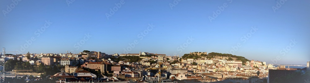 panoramic view of the city of Lisbon, Portugal 