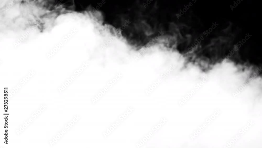 White clouds of vapor smoke are isolated on a black background. Gas explodes, swirl and dances in space. A magic fog dust texture effect that can be used by overlay and changing their transparency. White clouds of vapor smoke are isolated on a black background. Gas explodes, swirl and dances in space. A magic fog dust texture effect that can be used by overlay and changing their transparency.