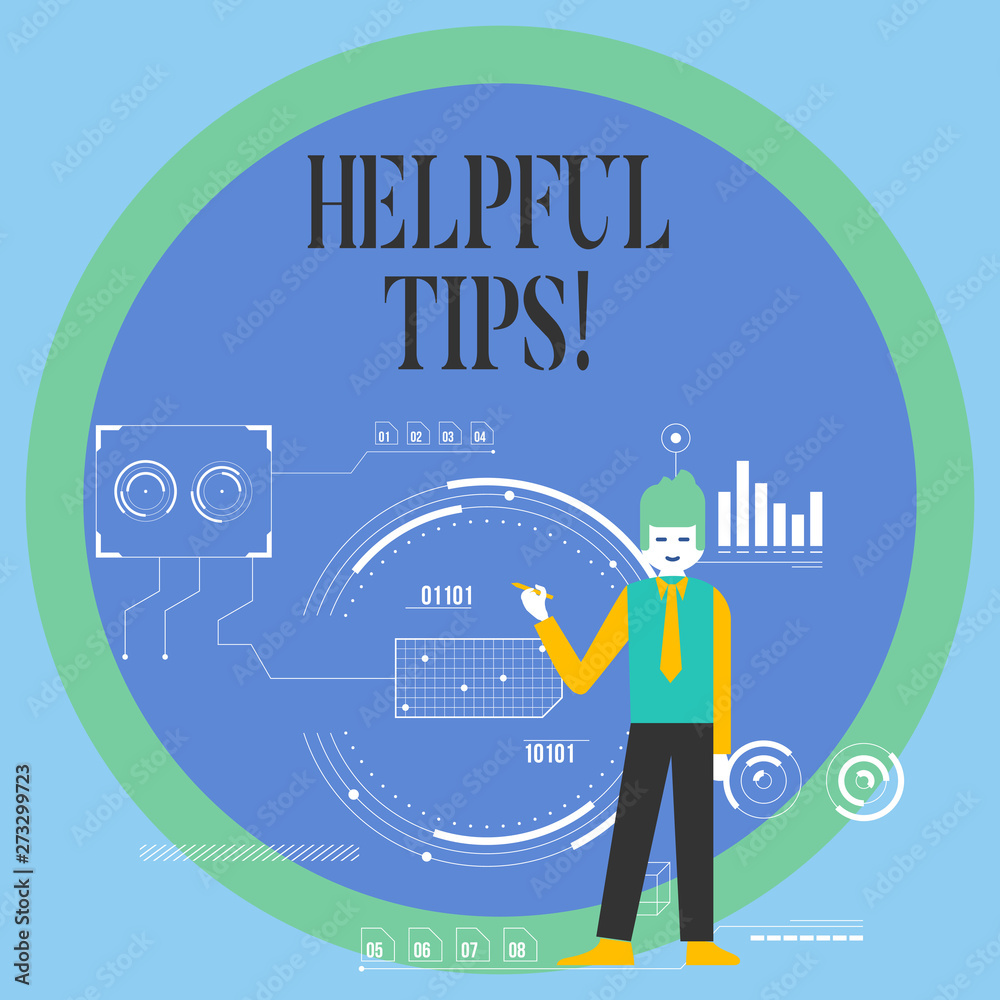 Conceptual hand writing showing Helpful Tips. Business photo showcasing advices given to be helpful knowledge in life Man Holding Pen Pointing to Chart Diagram SEO Process Icons. Conceptual hand writing showing Helpful Tips. Business photo showcasing advices given to be helpful knowledge in life Man Holding Pen Pointing to Chart Diagram SEO Process Icons.