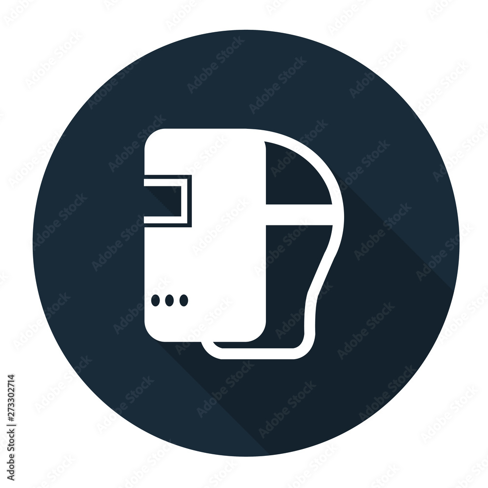 Symbol Wear Welding Helmet Isolate On White Background,Vector Illustration