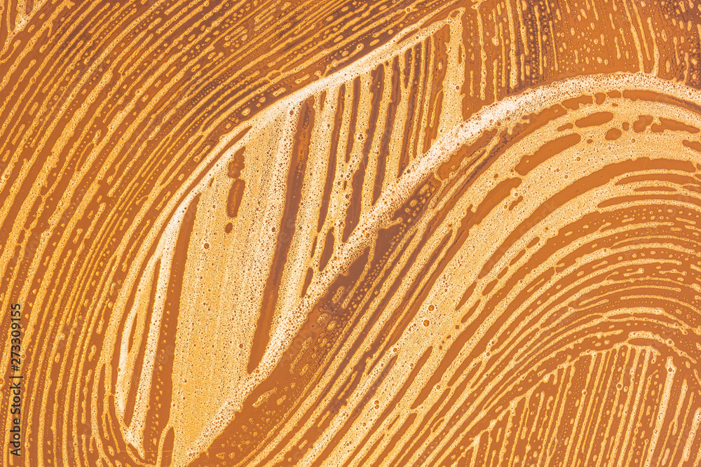Fototapeta premium Soap bubbles background- suds liquid