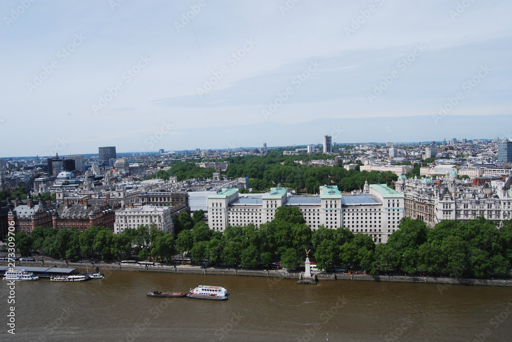 Naklejka premium View from London Eye on center of London, UK
