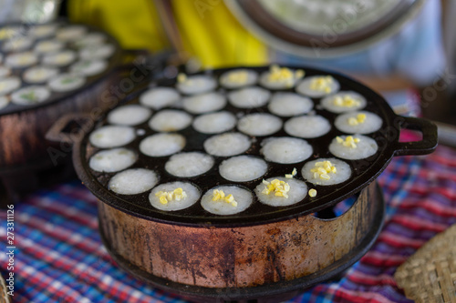 Thai sweetmeat On the stove Street food