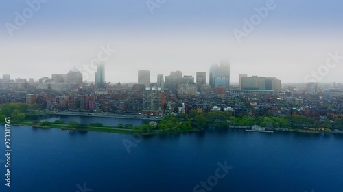 this shot was taken from the bird view in my Drone in Boston, Massachusetts, we can see the bay the cross bridge and much more