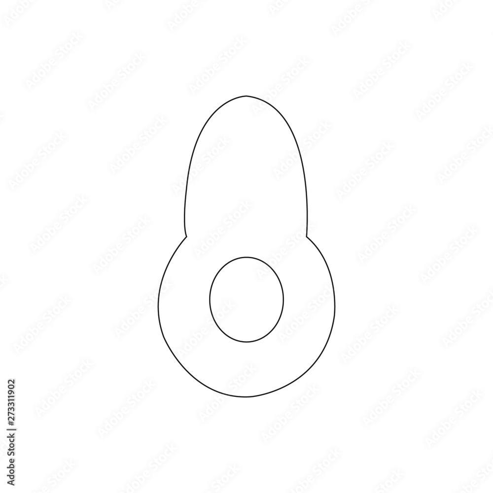 Avocado Icon Outlined Food Fruits Avocado Icon Outlined Food Fruits