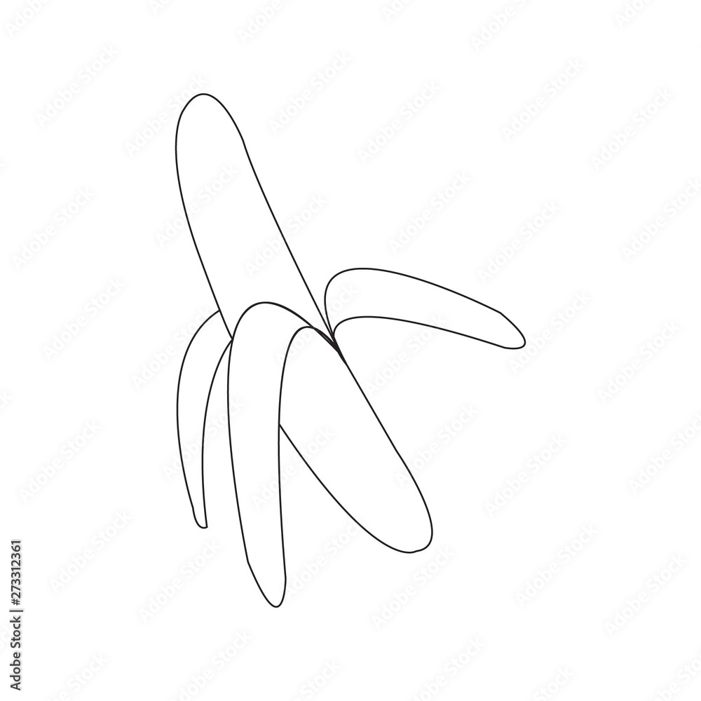 Banana vector icon.icon thin line for web and mobile, modern minimalistic flat design. Banana vector icon.icon thin line for web and mobile, modern minimalistic flat design.