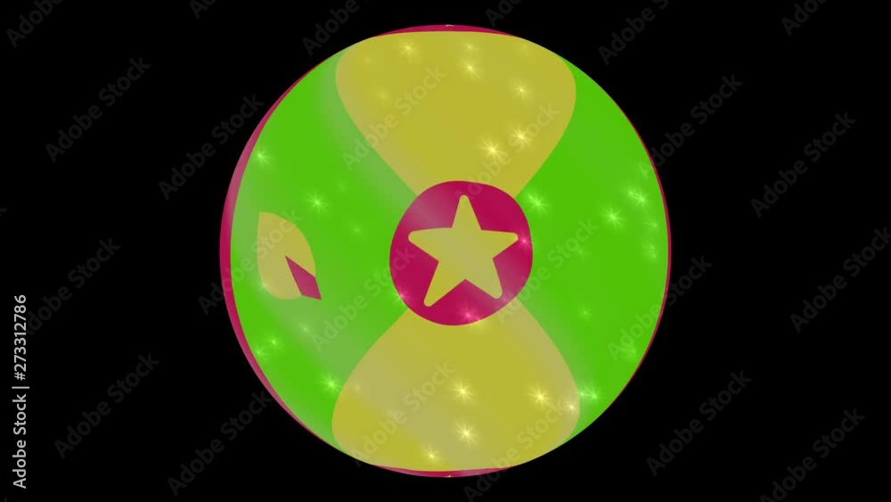 Grenada flag in a round ball rotates. Flicker and shine. Animation loop Grenada flag in a round ball rotates. Flicker and shine. Animation loop