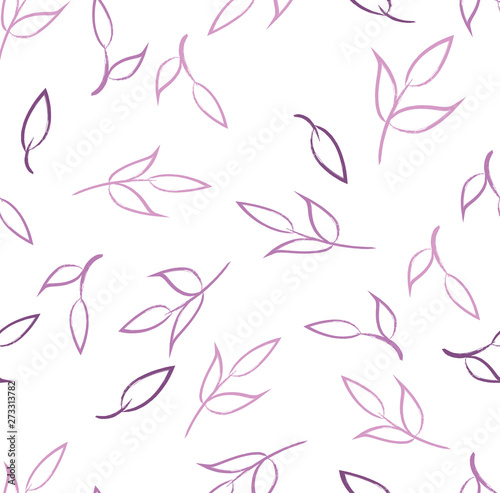 Seamless casual pattern with leaves