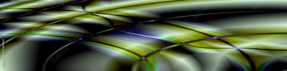 Fototapeta premium Digital Art, panoramic abstract three-dimensional objects with soft lighting, Germany