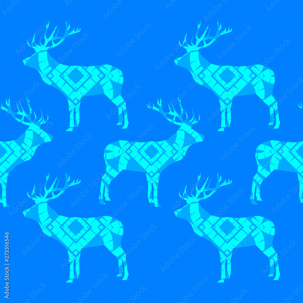 Deer silhouette with pattern. Vibrant colors. Celts. Seamless vector background. Graphic element for design. Can be used for wallpaper, textile, invitation card, wrapping, web page background. Deer silhouette with pattern. Vibrant colors. Celts. Seamless vector background. Graphic element for design. Can be used for wallpaper, textile, invitation card, wrapping, web page background.