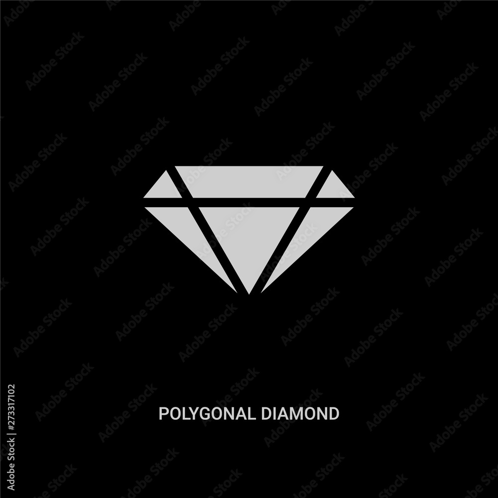 white polygonal diamond shape of small triangles vector icon on black background. modern flat polygonal diamond shape of small triangles from geometry concept vector sign symbol can be use for web, white polygonal diamond shape of small triangles vector icon on black background. modern flat polygonal diamond shape of small triangles from geometry concept vector sign symbol can be use for web,