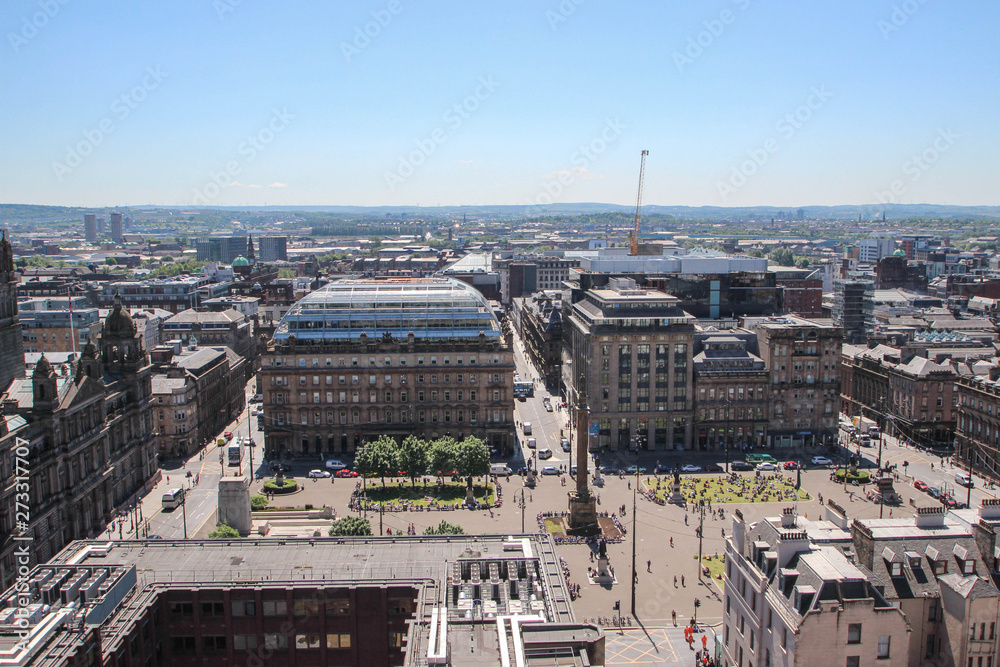Glasgow George Square panomaric view