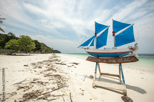 Mandala ria beach in bira Sulawesi Indoneisa