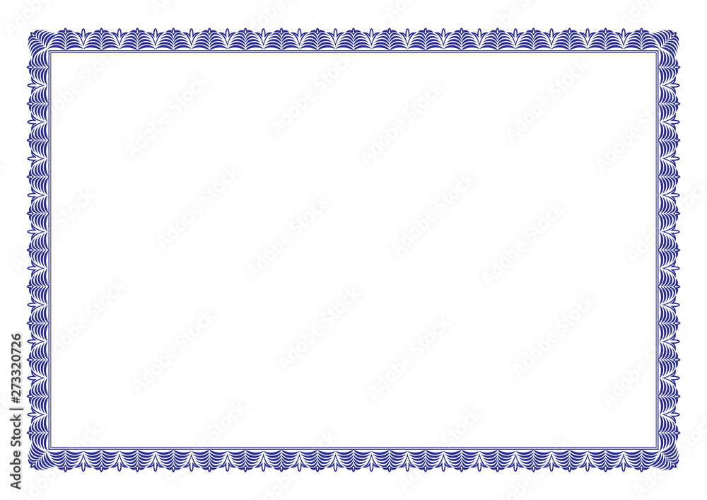 Blue Certificate of Appreciation Border