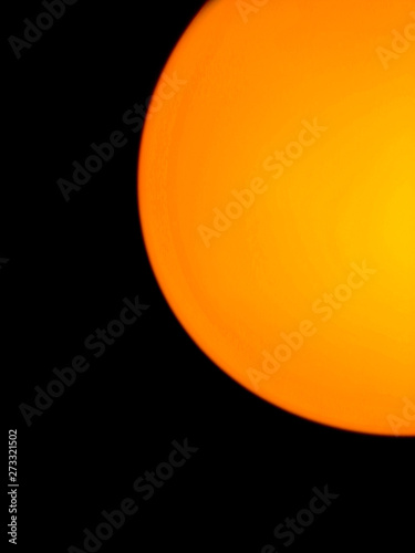 Beautiful abstract texture orange yellow and red circle stars the solar system on black isolated background and wallpaper 