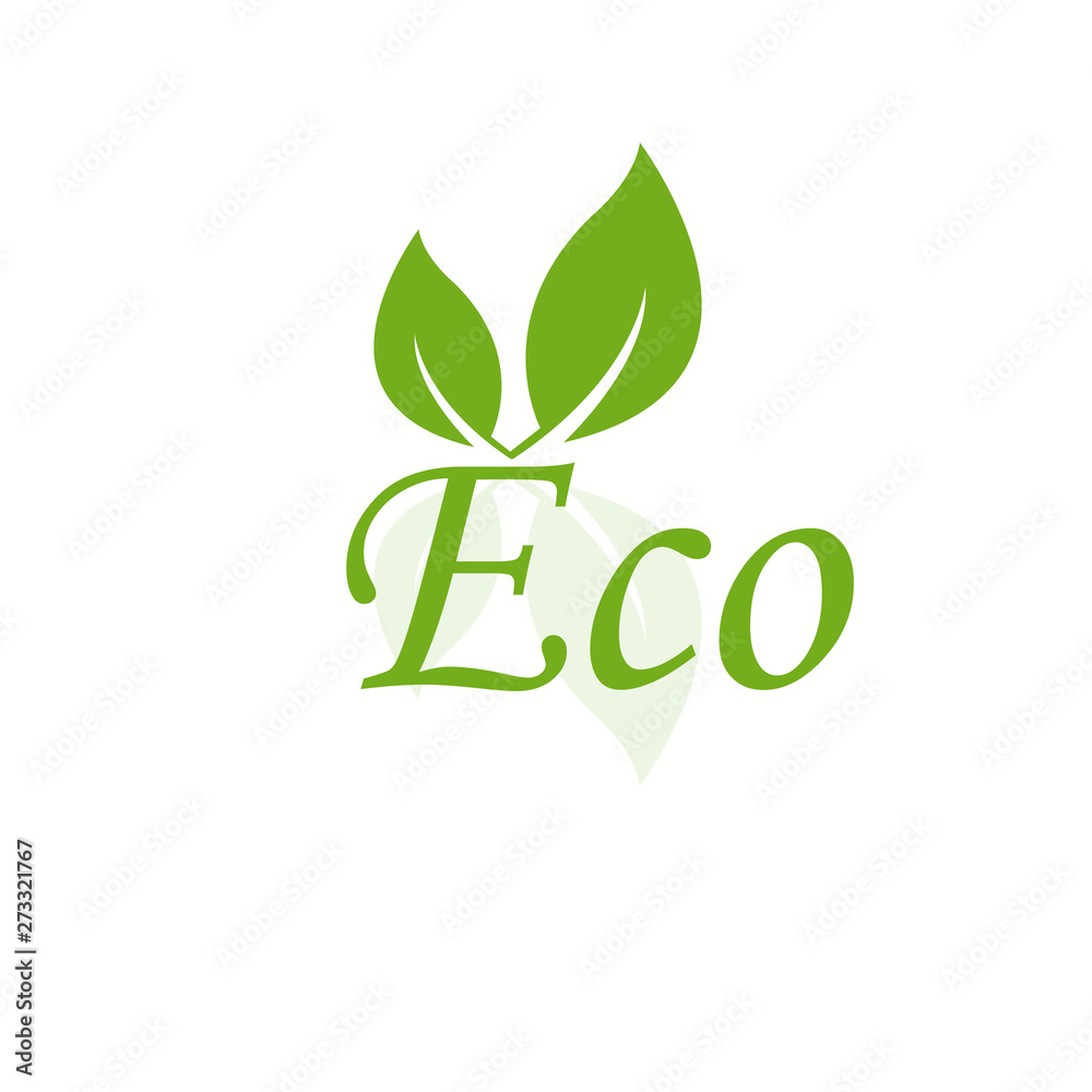 Fototapeta premium Eco icon. Ecology sign. Vector illustration, flat design.