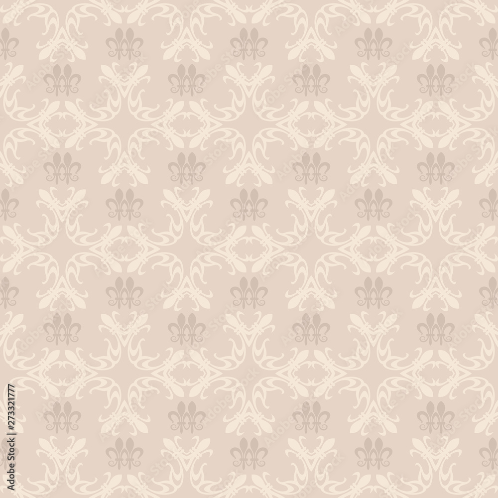 Wallpaper floral pattern in vintage style, vector image