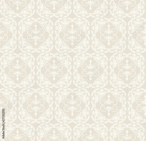 Damask Decorative Wallpaper. Retro seamless pattern