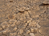 Salt crystals in the Danakil depression create solid craters of various sizes. Ethiopia