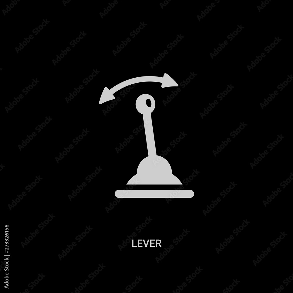 white lever vector icon on black background. modern flat lever from industry concept vector sign symbol can be use for web, mobile and logo. white lever vector icon on black background. modern flat lever from industry concept vector sign symbol can be use for web, mobile and logo.